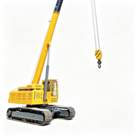 Mini-grue araignée industrielle multi-alimentation à commande sans fil sur chenilles en caoutchouc, hauteur de levage 6,5 m pour la rénovation intérieure