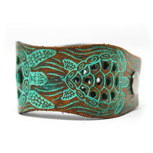 Brazalete ancho de diseñador floral de latón puro 100% hecho a mano, brazalete ajustable, Regalo para mamá - Product Image 5