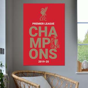 Liverpool FC 2019/2020 Champions <b>Poster</b> Logo Digital Vinyl Printed Banner for Home Decor - Product Image 3
