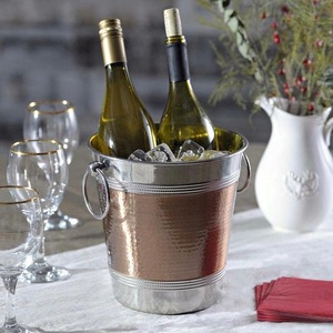 Wine Chiller And Champagne Cooler Ice Bucket Chiller Wine Bucket Wedding <b>Gift</b> for Couples handcrafted Wine bottle chiller - Product Image 1