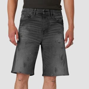 กางเกงขาสั้นผ้ายีนส์สำหรับผู้ชายกางเกงขาสั้นผ้ายีนส์สีดำทรงแบ็กกี้ทรงหลวมแบบวินเทจใส่สบายสวมใส่ทุกวัน - Product Image 6