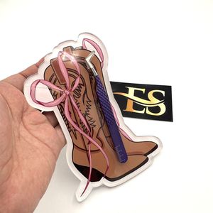 Cowboy Boots Acrylic <b>Magnetic</b> Lash <b>Tiles</b> for Eyelash Extension Tweezer Private Label Sustainable Eyelash tweezers <b>Tile</b> - Product Image 6