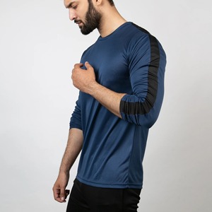 เสื้อยืดแขนยาวผู้ชายสไตล์สตรีทแวร์ ผ้าคอตตอนเนื้อหนา แบบเรียบๆ ไม่มีลาย สั่งทำได้ จำนวนมาก เหมาะสำหรับใส่ลำลองในชีวิตประจำวัน หรือใส่เล่นกีฬา - Product Image 4