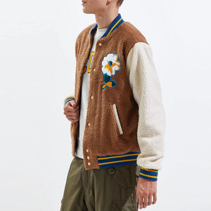 New Fashion Custom Design Formal Coated <b>Sherpa</b> Fleece <b>Jacket</b> For <b>Men</b> Custom Made Solid Color <b>Men's</b> Embroidered <b>Jacket</b> For <b>Men</b> - Product Image 3