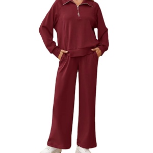 Vêtements de sport Jogging costume vêtements de sport pantalons sweat-shirt avec pantalons de survêtement sweats à capuche vierges surdimensionné femmes ensemble 2 pièces ensemble - Product Image 1