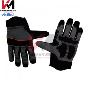 Gants en cuir d'agneau véritable pour hommes Doublure en cachemire doux Gants d'hiver chauds à écran tactile pour la conduite à moto - Product Image 3