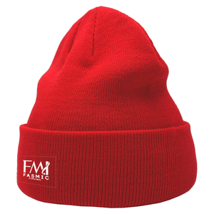Gorra Bennies de Color rojo para mujer para personalizar su propio logotipo de marca gorras de invierno de buena calidad con puño Jacquard - Product Image 2