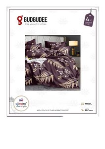Ensemble de literie en coton brodé GUDGUDEE, 4 pièces, taille king, doux, luxueux, confortable, collection de literie pour la maison toute saison - Product Image 2