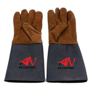 ถุงมือหนังสำหรับผู้ชายถุงมือทำงานหนังวัวแบบแยกทำจากโรงงานใหม่ - Product Image 3