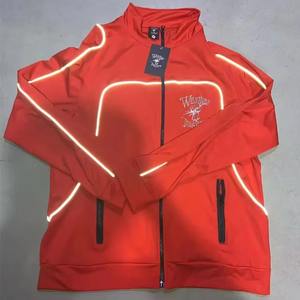 Conjunto de sudadera, chaqueta y pantalón reflectante para correr, conjuntos reflectantes unisex, la mayoría de los clientes demandan cremallera reflectante - Product Image 2