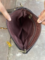 Dompet Kulit Sapi Asli Kecil dengan Ritsleting, Tali, dan Rumbai, Dompet Mini Wanita untuk Koin atau Uang, Harga Terjangkau