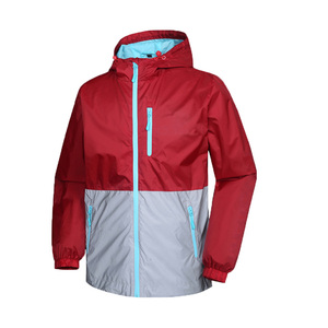 Veste imperméable pour hommes tendance OEM Veste d'extérieur pour sport Soft Shell avec capuche en toile Veste de course à pied Randonnée Veste de pluie coupe-vent - Product Image 3