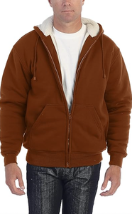 Veste à capuche en polaire doublée de sherpa pour homme, nouvelle arrivée, poids lourd, douce, fabriquée directement en usine au Bangladesh, vêtement chaud d'hiver - Product Image 4