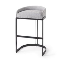 Chaise de bar en fer de luxe avec assise rembourrée lisse et design moderne pour les zones de bar extérieures élégantes