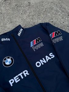 Unisex High Quality <b>F1</b> <b>Vintage</b> Racing <b>Jacket</b> Leather Waterproof Windproof Custom Stand Collar Zipper Closure Winter Motorcycle - Product Image 2