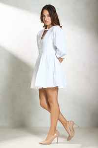 Lowest Price <b>Summer</b> <b>Boho</b> Women's Casual Ladies Maxi <b>Dress</b> 100% Cotton Mini-Length with Natural White <b>Dress</b> - Product Image 5