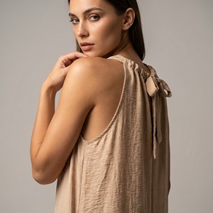 Combinaison fluide style palazzo avec liens à nouer et poches, taille unique (tailles 38-46) - Product Image 2