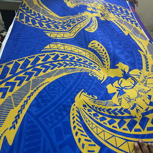 Tela de poliéster de alta calidad al por mayor nueva fábrica Polinesia hecha diseño tradicional profesional nueva tela de lava - Product Image 2