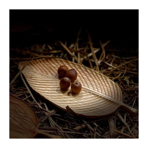 Plateau en bois de rotin fait main-Plateau rectangulaire décoratif pour le thé, le café, le pain et les fruits - Product Image 1