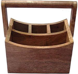 Organizador de Cubiertos Moderno, Curvo, de Madera, Hecho a Mano, Duradero, con Múltiples Compartimentos para Tenedores, Cucharas, Cuchillos y Condimentos - Product Image 6