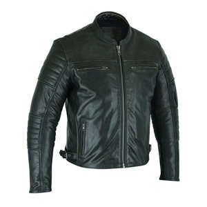 Blouson en cuir coupe-vent pour moto, marque privée 2025, ajustement personnalisé, fournisseur OEM, adulte, toutes saisons - Product Image 1