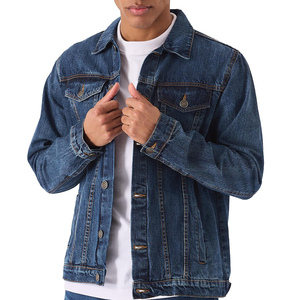 Veste en jean pour homme tendance vintage de haute qualité avec fermeture éclair et coupe ajustée coupe-vent en polaire d'hiver en 100% coton - Product Image 6