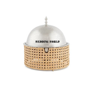 Leather Finished designer Metal Hotpot Premium Quality Handmade Casserole Classic Stylish New Metal <b>Food</b> <b>Warmer</b> - Product Image 6