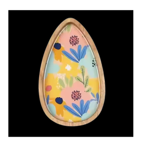 Petit plateau de service en bois rustique fait à la main élégant affichage écologique pour café petit déjeuner cuisine durable décoratif - Product Image 1