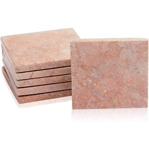 Vajilla decoración Venta caliente posavasos de mármol decorativo redondeado posavasos de té de mármol verde para uso diario para cóctel de café - Product Image 5