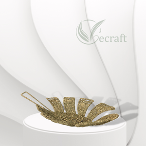 Bandeja para servir en forma de hoja de algas marinas rústicas hechas a mano inusuales Diseño de cesta de almacenamiento único para aperitivos y frutas Vecraft - Product Image 4