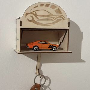 Porte-clés de garage, support à clés à <span class=keywords><strong>volet</strong></span> automatique, fichier découpé au laser <span class=keywords><strong>pour</strong></span> contreplaqué de 3 mm - Product Image 1