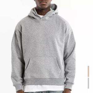 Sudadera con capucha de gran tamaño en blanco unisex de algodón polar 500 Gsm de peso pesado con logotipo bordado personalizado hecha por Isha Industry - Product Image 3