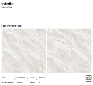 Nouveauté Carreaux de sol en grès cérame poli 600X1200mm Utilisation commerciale pour chambre à coucher Salon Hôtel Cour Porcelaine émaillée - Product Image 2