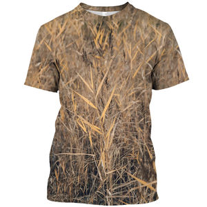 T-shirt d'été à col rond pour hommes, camouflage jungle, séchage rapide, coupe ample, haut long avec impression de personnalité, manches courtes - Product Image 3