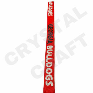 Star Game Day Correas de bolsa de cuentas de semillas de oro blanco personalizadas 'Hook Em Horns' Accesorio de moda Correa de monedero con cuentas - Product Image 2