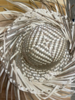 Chapeau de cowboy en feuille de Pandanus tissé à la main-Chapeau de paille mexicain et chapeau de sauveteur pour l'extérieur et la plage-Caryln 0084935825297