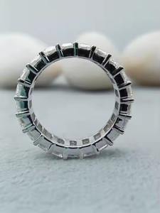 925 argent 100% satisfaction garantie fantaisie Solitaire VVS Moissanite or 10k/ 14k/ 18k bague de fiançailles mariage à la mode - Product Image 3