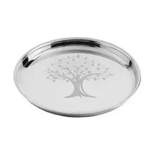 Assiettes en acier inoxydable pour aliments, assiettes rondes pour le dîner, plateau de service pour un usage quotidien, fête, restaurant - Product Image 6