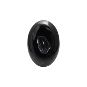 Alta calidad Natural negro Onyx Druzy cabujón ágata fina altamente pulido ventana ovalada Druzy joyería collar lote al por mayor - Product Image 2