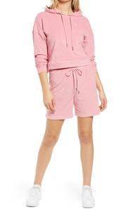 เสื้อสเวตเตอร์มีฮู้ดของผู้หญิงยอดนิยม2024เสื้อสเวตเตอร์สีพื้นพร้อมไหล่ดีไซน์ด้านหน้าโลโก้มัดย้อมสำหรับใช้ในฤดูหนาว - Product Image 6