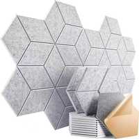 Panneau acoustique hexagonal personnalisé en fibre de polyester, feutre PET, insonorisation, réduction du bruit, panneau mural décoratif, fabricant