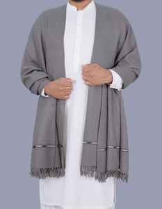 Goodshopping Men Classic Wool <b>Shawl</b> Winter Soft Warm Breathable Traditional Solid Color <b>Wrap</b> Middle East & India Style - Product Image 1