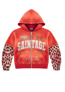 Sudadera Urbana con Estampado Personalizado y Bordado, Detalles de Pedrería, Corte Holgado, Tejido Grueso Lavado - Product Image 3