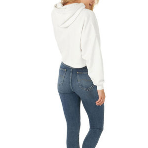 Sweat-shirt à capuche pour femme de qualité supérieure avec logo personnalisé, couleurs unies, 100% coton, manches longues, de haute qualité - Product Image 3