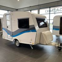 Mini-caravane teardrop moderne de qualité supérieure, légère et extensible, 4x4, pour les aventures en plein air, capacité 4 personnes
