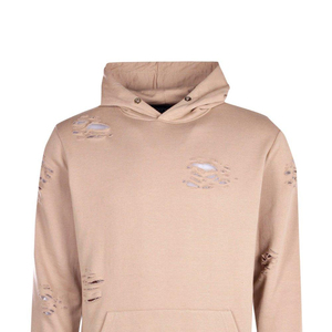 Meilleures ventes en gros : Sweats à capuche polaires vintage pour hommes, coupe droite, déchirés, délavés à l'acide, effet usé, teint uni, collection hiver, en promotion - Product Image 5