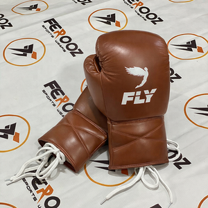 Fabricación ODM OEM al por Mayor, Guantes de Boxeo Marrones Personalizados para MMA, de Cuero Genuino, con Cordones, Ligeros y Transpirables, para Sparring - Product Image 1