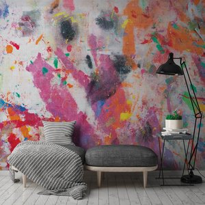 Fabriqué en Allemagne Photo Papier Peint Peintures Murales Abstrait Coloré Violet Non Tissé Vinyle Mural Moderne pour Hôtel En Vrac-3,71x2,80 m - Product Image 1