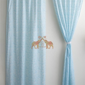 Juego de Cortinas de Algodón de Diseño Moderno con Estampado de Animales Marinos para Ventanas de Cocina y Hogar - Product Image 5