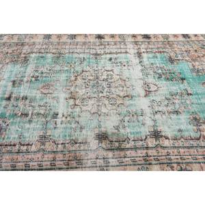 Alfombra turca Vintage de 6,4x9,8 pies, tejido plano de lana verde Beige con diseño de retazos, estilo Aubusson para decoraciones de sala de estar - Product Image 5